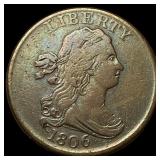 1806 Copper Half Cent NEARLY UNCIRCULATED