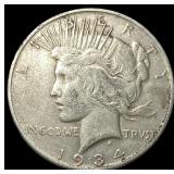 1934 Silver Peace Dollar LIGHTLY CIRCULATED