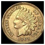 1863 Indian Head Cent NEARLY UNCIRCULATED