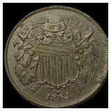 1864 Bronze Two-Cent Piece CLOSELY UNCIRCULATED