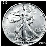 1919 Walking Liberty Half Dollar CHOICE AU+