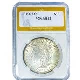 1901-O Morgan Silver Dollar PGA MS65