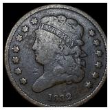 1832 Copper Half Cent NEARLY UNCIRCULATED