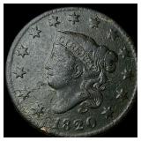 1820 Coronet Head Large Cent LIGHTLY  CIRCULATED
