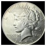 1935-S Silver Peace Dollar CLOSELY  UNCIRCULATED