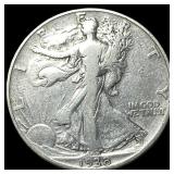 1938-D Silver Half Dollar Walking Liberty LIGHTLY