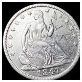 1847-O Silver Seated Liberty Half Dollar HIGH  GR