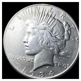1934-S Silver Peace Dollar NEARLY UNCIRCULATED