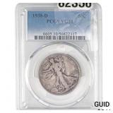 1938-D Walking Liberty Half Dollar PCGS VG10
