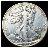 1938-D Silver Walking Liberty Half Dollar  ABOUT