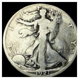 1921-D Silver Walking Liberty Half Dollar  NICE C