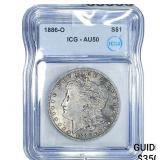 1886-O Morgan Silver Dollar ICG AU50