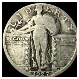 1927-S Silver Standing Liberty Quarter NICELY CIR