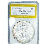 2013-W Silver Eagle PGA REV PR70