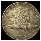 1857 Copper-Nickel Flying Eagle Cent CLOSELY  UNC