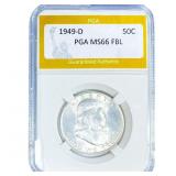 1949-D Franklin Half Dollar PGA MS66 FBL