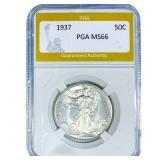 1937 Walking Liberty Half Dollar PGA MS66