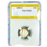 1940-S Mercury Silver Dime PGA MS68