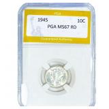 1945 Mercury Silver Dime PGA MS67 RD