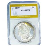 1880 Morgan Silver Dollar PGA MS64