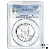 1953-S Franklin Half Dollar PCGS MS66