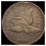 1858 Copper-Nickel Flying Eagle Cent LIGHTLY CIRCU