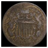 1869 Bronze Two-Cent Piece LIGHTLY CIRCULATED