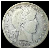 1895-S Silver Barber Half Dollar LIGHTLY CIRCULATE