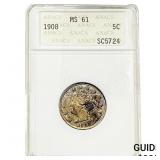 1908 Liberty Victory Nickel ANACS MS61