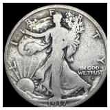1917-D Silver Walking Liberty Half Dollar CHOICE B