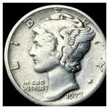 1927-D Silver Mercury Dime NEARLY  UNCIRCULATED