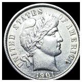 1901 Silver Barber Dime CLOSELY UNCIRCULATED