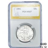 1941 Walking Liberty Half Dollar PGA MS67