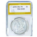 1879-S Rev 78 Morgan Silver Dollar PGA AU58