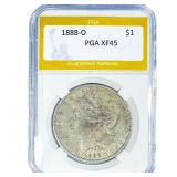 1888-O Morgan Silver Dollar PGA XF45