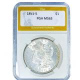1891-S Morgan Silver Dollar PGA MS63
