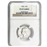 1959 Washington Silver Quarter NGC PF67 CAMEO