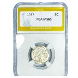 1937 Buffalo Nickel PGA MS65