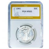 1941 Walking Liberty Half Dollar PGA MS65