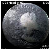 1794 Head of 93 S-20b Lib Cap Lg Cent NICELY CIRC