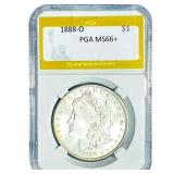 1888-O Morgan Silver Dollar PGA MS66+