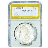 1885-O Morgan Silver Dollar PGA MS62