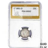 1891-O Seated Liberty Dime PGA MS62
