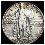1927 Standing Liberty Silver Quarter NEARLY UNCIRC