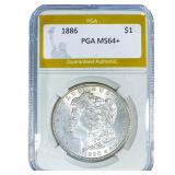 1886 Morgan Silver Dollar PGA MS64+