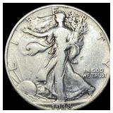 1938-D Silver Walking Liberty Half Dollar  LIGHTL