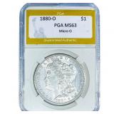 1880-O Morgan Silver Dollar PGA MS63 Micro O