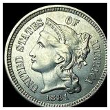 1881 Nickel Three-Cent Piece UNCIRCULATED