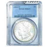 1884-CC Morgan Silver Dollar PCGS MS63+