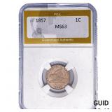 1857 Flying Eagle Cent PGA MS63
